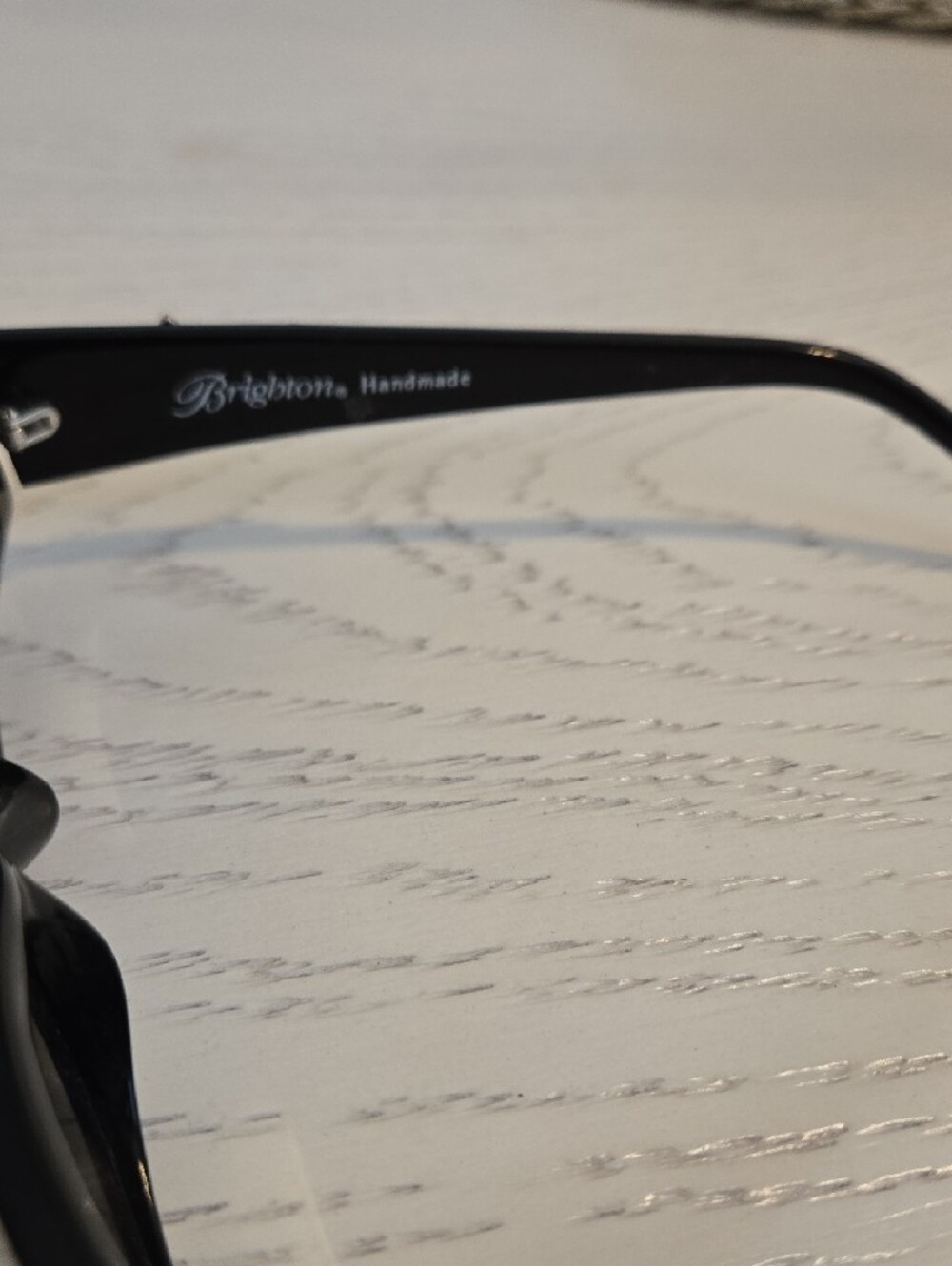 Brighton Black Embellished Raised Floral Temple Sleek Retro Design Sunglasses - Picture 2 of 5